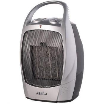 Calefactor Cerámico 1500W Negro/Plata con Termostato y Protección Antivuelco