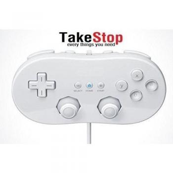 JOYPAD takestop CLASSIC MANDO CONTROLADOR PARA NINTENDO WII, COLOR BLANCO