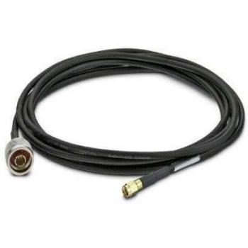 Cable coaxial 50 Ω Phoenix Contact, Conector Tipo N Macho a RP-SMA Macho, 5 metros, Negro