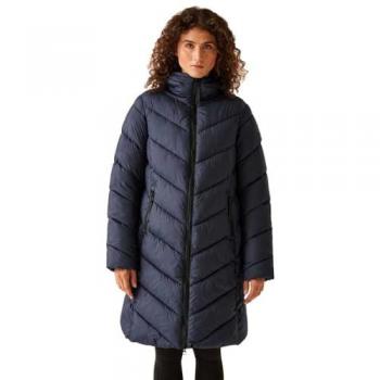 Regatta Women's Andia II Quilted Insulated Longline Padded Water-repellent Jacket, Navy, Size: 16