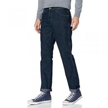 Wrangler Regular Fit Stretch Jeans for Men, Size W38 L32, Dark Stone