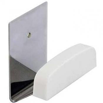 ORYX 5393010 Colgador Percha Adhesivo Acero Inoxidable Color Metalizado/Blanco