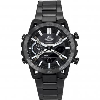 Casio Edifice Tough Solar Men's Analog-Digital Watch with Smartphone Link ECB-2000DC-1B 100M Black