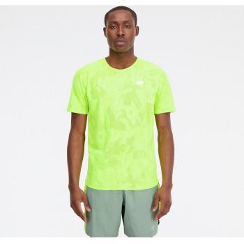 Camiseta New Balance Q Speed Jacquard Hombre Verde