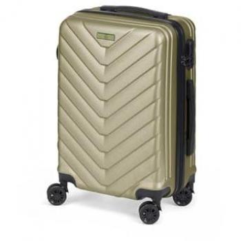 Maleta de Cabina Verde 38 x 57 x 23 cm, Trolley Ligero y Resistente en ABS con Diseño Escamas