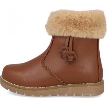 Botas-botines CONGUITOS para niña color marrón con diseño de flores, modelo MI1 11316, estilo camel