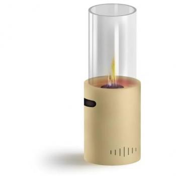 Chimenea de bioetanol independiente Frankystar Tito con 1 quemador de 0,4L, fabricada en acero inoxidable y vidrio