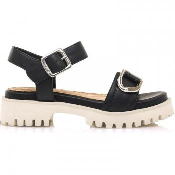 Sandalias de Mujer MTNG 53312M NEGRO con Detalle de Tiras Cruzadas