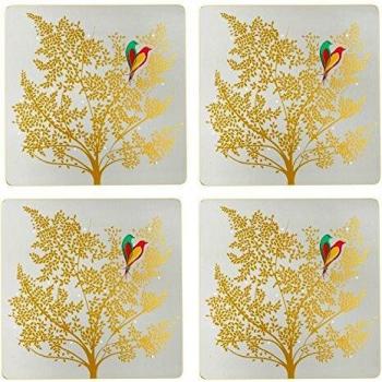 Portmeirion Home & Gifts Chelsea - Mantel Individual Cuadrado con Respaldo de Corcho, cerámica, Multicolor, 31 x 40 x 2,4 cm