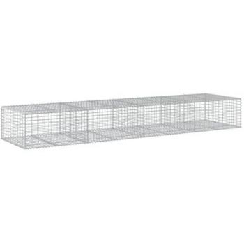vidaXL Gabion Basket with Cover 400x100x50 cm Galvanised Iron