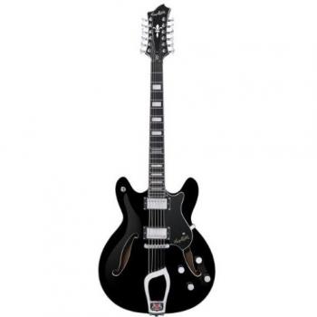 Hagstrom VIDLX12-BLK Viking Deluxe 12-String Negro
