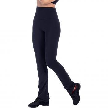 Bwell Sportswear 2388 - Pantalón recto vientre plano para mujer, color negro, talla M