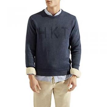Hackett London Hkt LDN Logo Crew suéter, Azul
