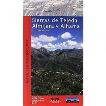 Mapa Sierras de Tejeda, Almijara y Alhama. Excursionista. Escala 1:40.000. Editorial Penibética.