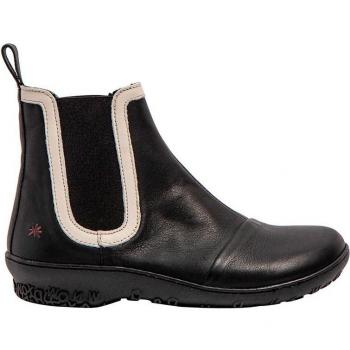 Botines de Piel 1437 Antibes negro con Cierre de Cremallera