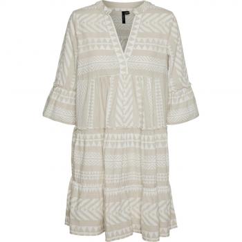 Vestido Túnica Vero Moda Dicthe 3/4 con Volantes y Estampado Allover, Talla S