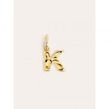 Charm Singularu Letter Organic Plata Baño Oro Letra K