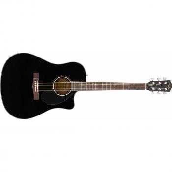 Fender CD-60SCE Black Solid Top Dreadnought Acoustic Electric Guitar
