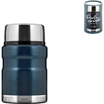 Portavivande inox 18/10 blu lt 0,5