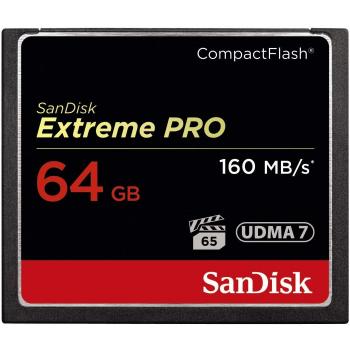 SanDisk Extreme Pro 64 GB 160 MB/s CompactFlash Memory Card - Black/Gold/Red