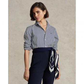 Camisa básica de rayas azul para mujer Polo Ralph Lauren - Algodón, Casual, Talla 42