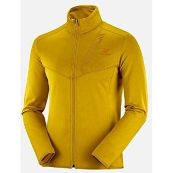 SALOMON Discovery FZ Forro Polar, Hombre, Lemon Curry/Heather, m