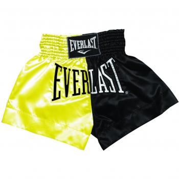Everlast House EM7, Pantalón de thai boxing, Hombre, Dorado/Negro, S