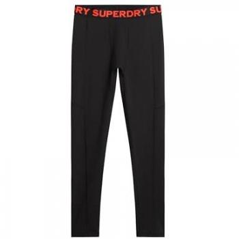 Mallas Superdry para Hombre MS110185A, Leggings de Esquí Negros, Talla L, Poliéster Reciclado y Sostenible