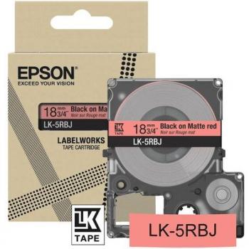 Cartucho de etiquetas Matte Tape Red/Black 18mm (8m) LK-5RBJ Epson