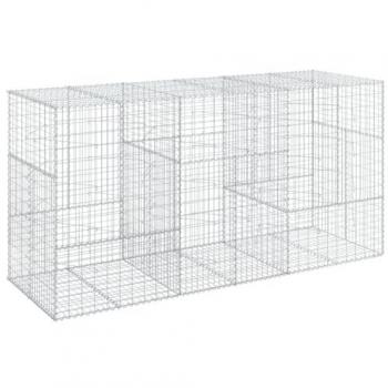 vidaXL Gabion Basket with Cover 300x100x150 cm Galvanised Iron