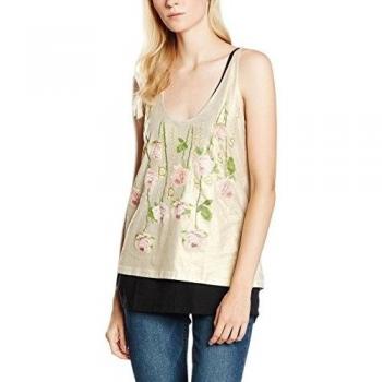 Happiness Asia Streetstyle-Temi, Camiseta de Tirantes Interiores para Mujer, Oro