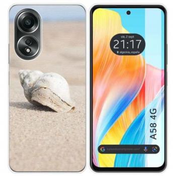 Funda Silicona Oppo A58 4G Diseño Concha con Dibujos