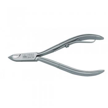 Alicates Cortaúñas Niquelados ERBE de 10 cm con Quita Cutículas - Unisex, Longitud de Corte 4 mm