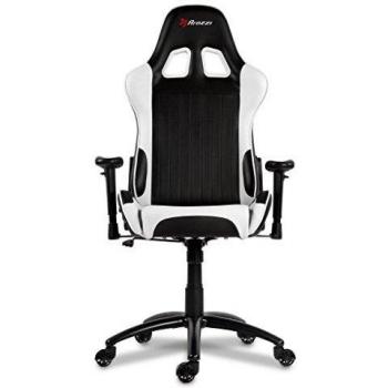 Arozzi Verona - Silla (Asiento duro, Respaldo duro, Negro, Color blanco, Negro, Color blanco, Negro, Metal)