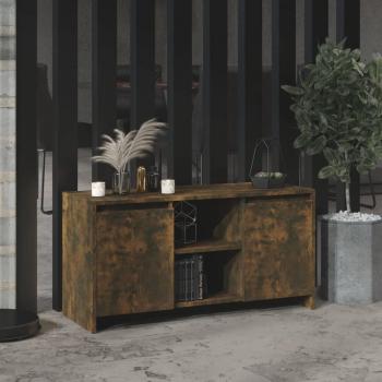 Mueble para TV vidaXL de madera contrachapada y aglomerado en roble ahumado, dimensiones 102x37,5x52,5 cm, ideal para salón y televisor