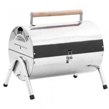 Barbacoa de Carbón de Sobremesa con Doble Parrilla de Acero Inoxidable