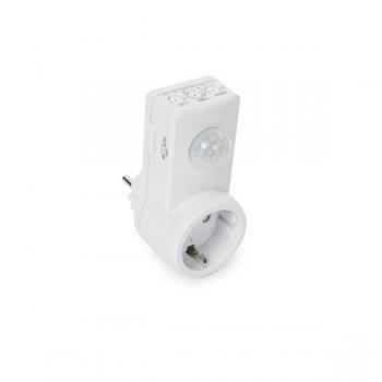 Perel Sensor Enchufe con Detector de Movimiento y Toma de Tierra Lateral