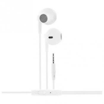 Auriculares de botón intra-aurales con micro - Blanco