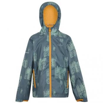 Regatta Kids Waterproof Printed Lever II Jacket - Gray, Size: 3-4 Years