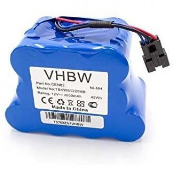 Batería NiMH 3500mAh 12V Compatible con Ecovacs Deebot 800, 810, 830 y D8-Serie Robot Aspirador Limpieza Azul