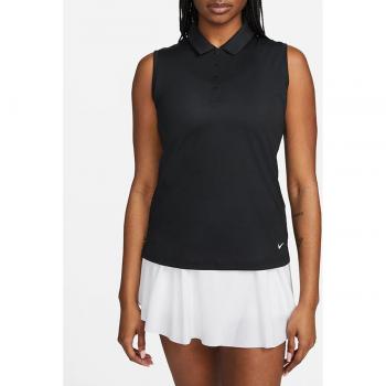 Polo de golf sin mangas para mujer Nike Dri-FIT Victory - Negro (L - EU 44-46)