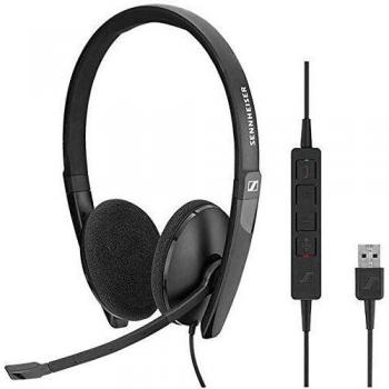 Sennheiser SC 160 USB Binaural Diadema Negro - Auriculares con micrófono