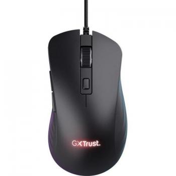 Trust GXT924 YBAR Plus Ratón Gaming RGB 25600 DPI Negro