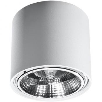 Aplique de Techo Tiube Blanco GU10 LEDBOX Downlight Aluminio 1 Bombilla LED Iluminación Interior 11cm
