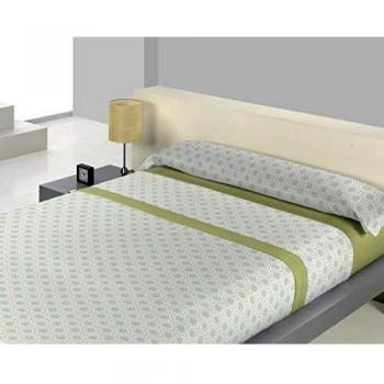GURUGU - Juego sábanas térmicas Virginia. Cama 150 cm. Oliva