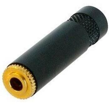Rean AV NYS240BG 3.5 mm Stereo Audio Jack Socket, Straight, Black, 3-Pin