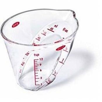 OXO Good Grips, Minijarra medidora con forma angular, transparente, 60 ml