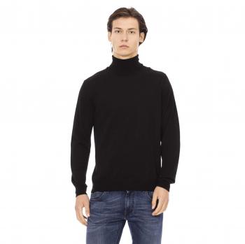 Baldinini Trend Black Sweater - S (Black Fabric Sweater)