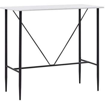 vidaXL Mesa alta de cocina MDF blanco 120x60x110 cm