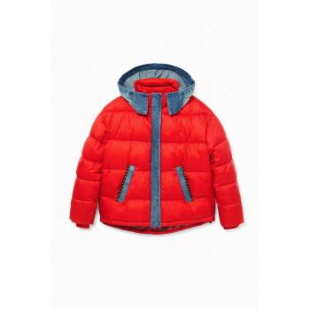 Desigual Red Female Down Jacket Size S